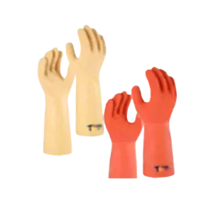 yellow and orange kitchen gloves
