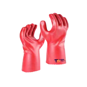 red welding gloves