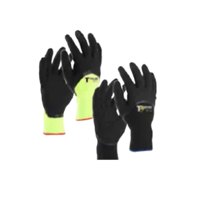TS WINTER-Cold Weather, 15GG Yellow outer + 10GG terry brush seamless | Cut Resistant Gloves | Safety Gloves
