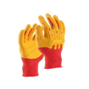 yellow and red Heavy Duty Gloves